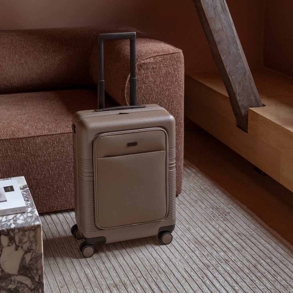 Handbagage Koffer met Voorvak Bruin Kopen
